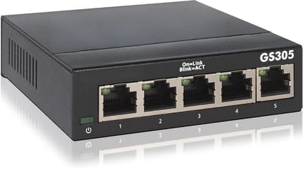DnA® Internet Splitter - Netwerk Switch - Netgear Switch - Splitter Internetkabel - Netwerk Splitter - Zwart - 11cm x 10cm x 3cm