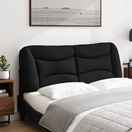 vidaXL - Hoofdbordkussen - "Hvar" - 120 - cm - stof - zwart