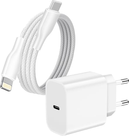 Oplader geschikt voor iPhone, iPad met Lightning naar USB C Kabel 1 Meter - Snel Oplader