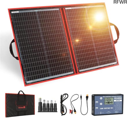 Opvouwbaar Zonnepaneel - Draagbare Zonneoplader - Batterij Opladen - Inclusief 10A Controller - 100 Watt - Zwart