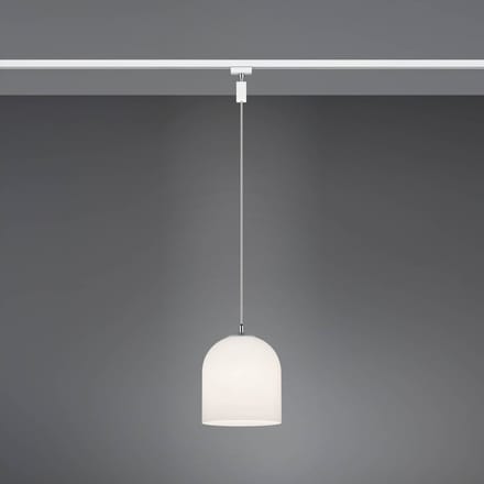 Trio Lighting DUOline Ontario hanglamp, 2-fasen railsysteem, E14, glas