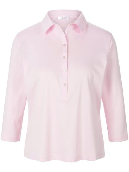Poloshirt 100% katoen 3/4-mouwen Van Efixelle roze