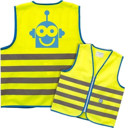 Veiligheidshesje met rits - kinderen - Maat S - Robot - Veiligheidsvest