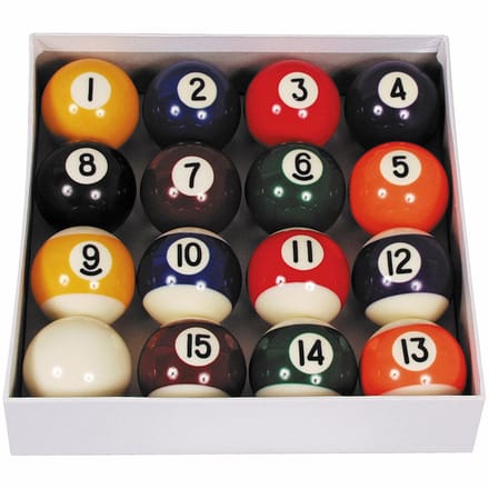 Pool ballen set Polyester 57.2mm Laminated