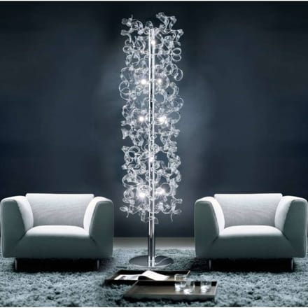 Metallux Kristallen vloerlamp met noppenstang