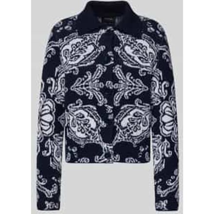 Cardigan van een mix van scheerwol en kasjmier met platte kraag