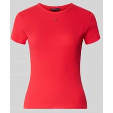 Slim fit T-shirt van katoenmix