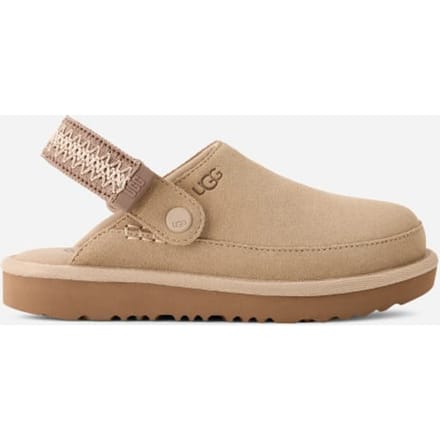 UGG® Goldenstar UGG braid Clog for Kids in Brown, Size 1, Suede/Polyester