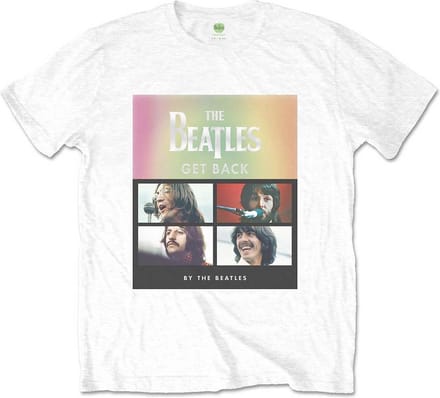 The Beatles - Album Faces Gradient Heren T-shirt - S - Wit