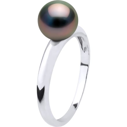 Ring Echte Gecultiveerde Tahiti Parel Rond 7,5-8 mm - Wit Goud