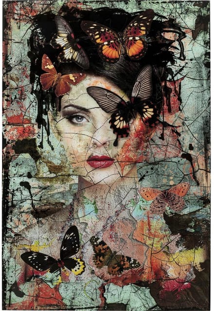 Wandofoto Lady Butterfly 55x75cm Kare Design