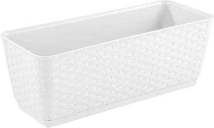 Hangende bloempot met haken Ratolla balkon wit