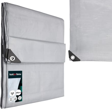 Waterdicht Polyethyleen Zeil 5x6m Zilver - UV-bestendige Beschermhoes