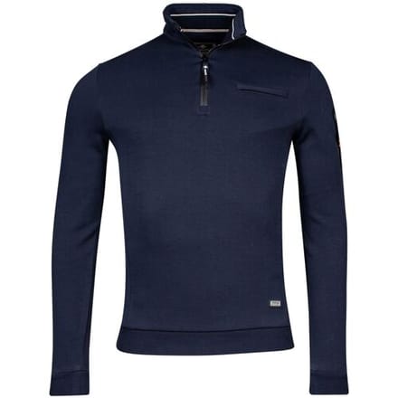 Baileys Trui Sweat Half Zip Doubleface Interlock Navy / male