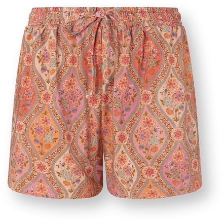 Pip Studio - Bob Pyjama Korte Broek Dames - Loungewear - Ornamento - Oranje - XL