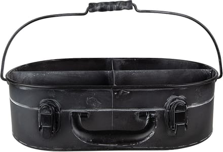 Clayre & Eef Vakkenbak 4 Vakken 41x26x11 cm Zwart IJzer
