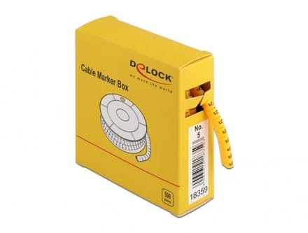 Delock Cable Marker Box, No. 5, yellow, 500 pieces