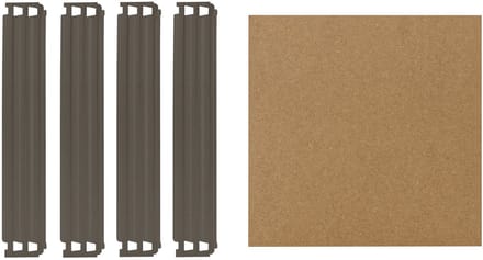 Shelfplaza PRO plankenset voor PRO zware stellingkasten - 23x23 cm - grijs