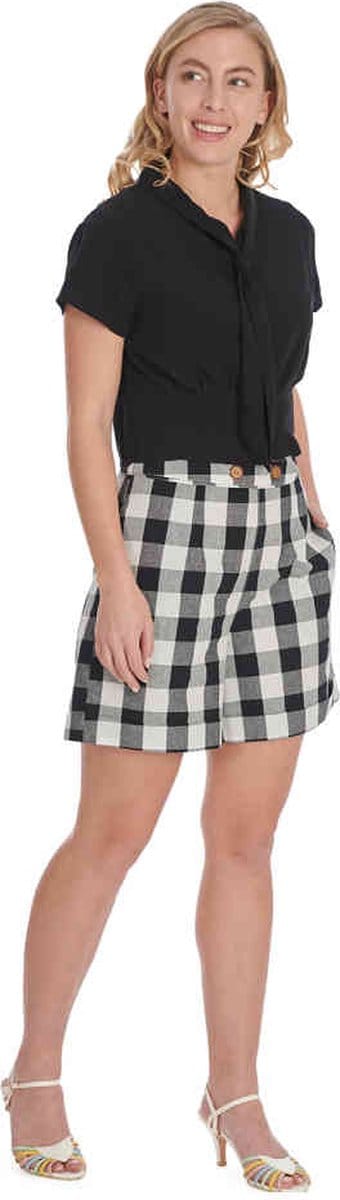 Banned - Cruise Ship Korte broek - M - Zwart/Wit