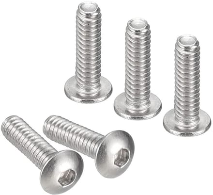 Switching Head Socket Cap Screws 50 Stuks 304 RVS Klemmen met Hexagonale Bouten en Volledige Draad