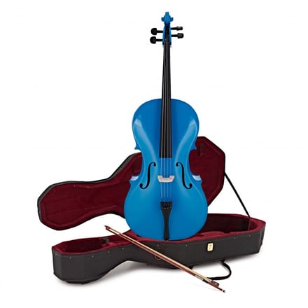 4/4 Studentencello met Koffer van Gear4music, Blauw