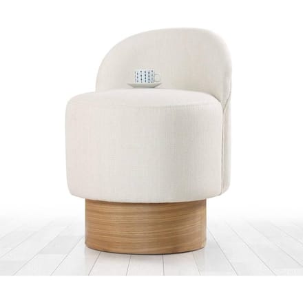 Poef Barren linnen | Atelier Del Sofa
