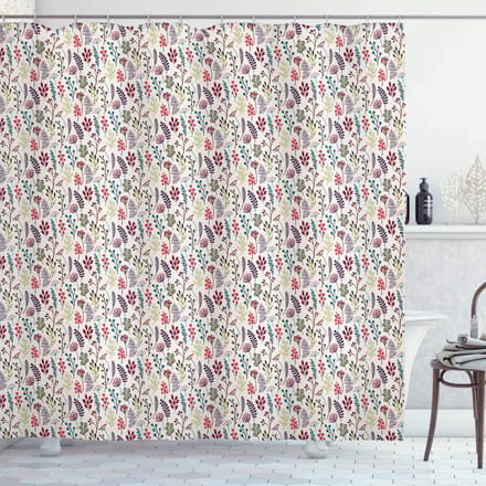 ABAKUHAUS Botanisch Douchegordijn – 175x180 cm – Meerkleurig