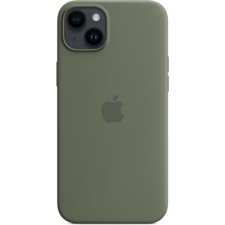 Apple - Siliconen hoesje - MagSafe - iPhone 14 Plus - Olijfgroen