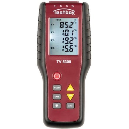 Testboy TV 5300 4-kanaals thermometer -200 - +1372 °C