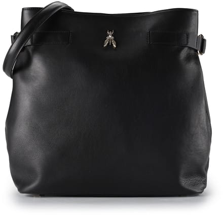 Patrizia Pepe Schoudertas Leer 30.5 cm - Dames - nero