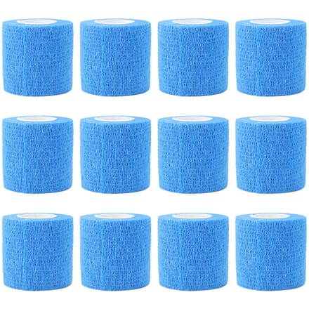 12 Stuks 4.5M Dier Elastisch Zelfklevend Verband Niet Geweven Polyester blauw