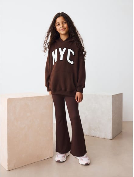 Next - Meisjes - Flared legging met omslag - Bruin