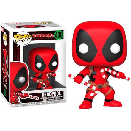 Beeldje Funko Pop Marvel Holiday Deadpool with Candy Canes