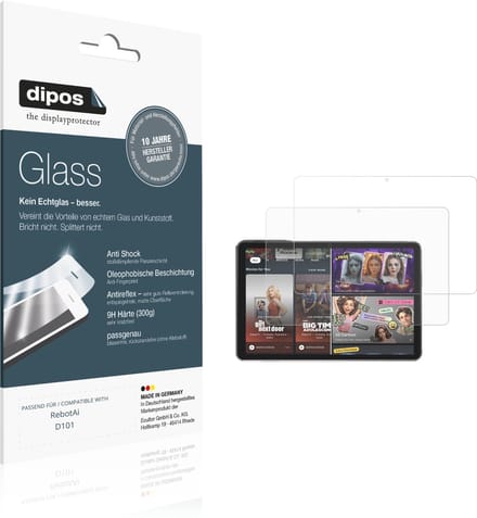 dipos – 2x Matte Pantserfolie geschikt voor RebotAi D101 | 9H Screenprotector