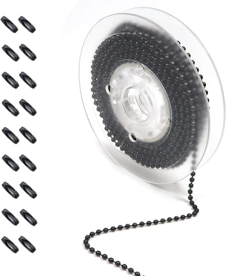 5M RVS Ball Chain met 2.4mm Diameter, Zwarte RVS Kralen, Ideaal voor DIY Sieraden en Sleutelhangers