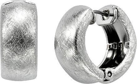 Behave - Oorring mat zilverkleur modern design 16mm voor elke dag