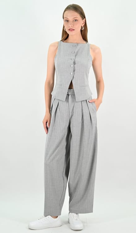 YesMooi - Tailored fit Balloon Broek - Grijs - S (36)