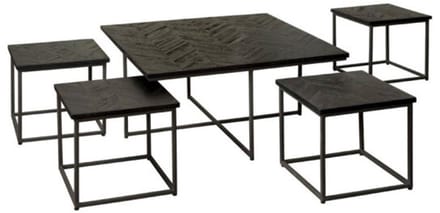 Tower Living - Via salontafel set vanaf 40 cm - zwart