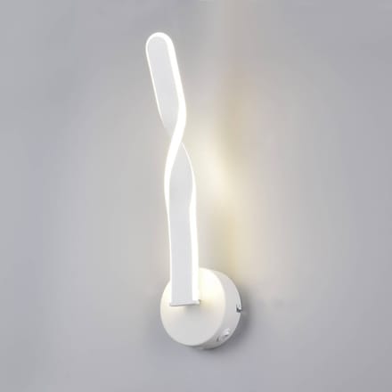 Reality Leuchten LED wandlamp Ginko, wit mat, metaal, hoogte 45,5 cm