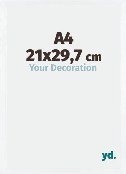 Your Decoration - Fotolijst A4 21x 29,7 cm - MDF - Wit Mat - Catania