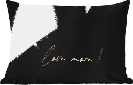 Buitenkussens - Tekst - Abstract - Love more - Quotes - 60x40 cm - Weerbestendig