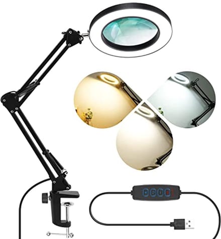 Dimbare Led-vergrootglas met Verlichting en 5x Vergroting