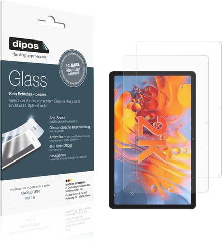 dipos – 2x Matte Pantserfolie geschikt voor MAXLEGEN M11S | 9H Screenprotector