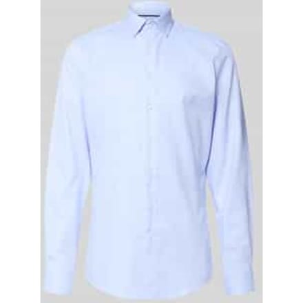 slim fit zakelijk hemd met kentkraag