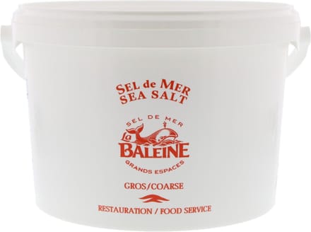 La Baleine Zeezout grof - emmer 5 kilo voor vlees, vis, groenten en desserts