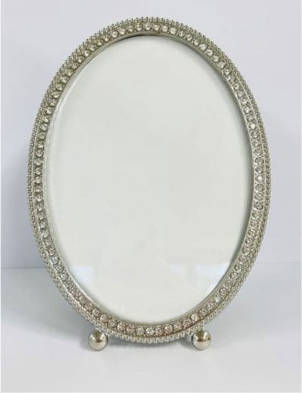 Meander - Fotolijst - Ovaal - Strass - Zilver - 13 x 18 cm