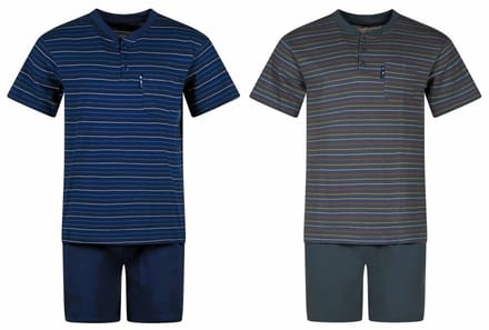 Outfitter - Heren shortama's - Katoen - Gestreept - Duo voordeelpack - Maat M