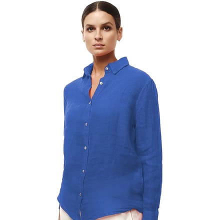 Dames lange mouw blouse in gaas Haris Cotton Essentials
