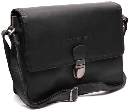 The Chesterfield Brand Lunor Waxed Pull Up Schoudertas - Zwart
