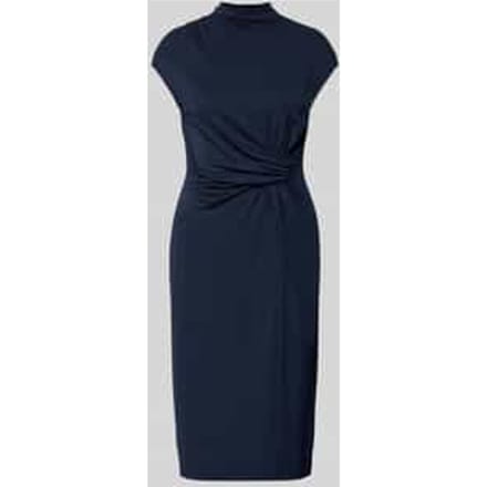 Nauwsluitende businessjurk met mock neck model 'BERTUNO'